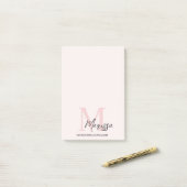 Minimal anfangs und Personalisiert Post-it Klebezettel (Auf Schreibtisch)