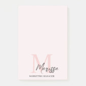 Minimal anfangs und Personalisiert Post-it Klebezettel (Vorderseite)