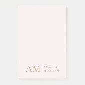 Minimal anfangs und Personalisiert Post-it Klebezettel (Vorderseite)