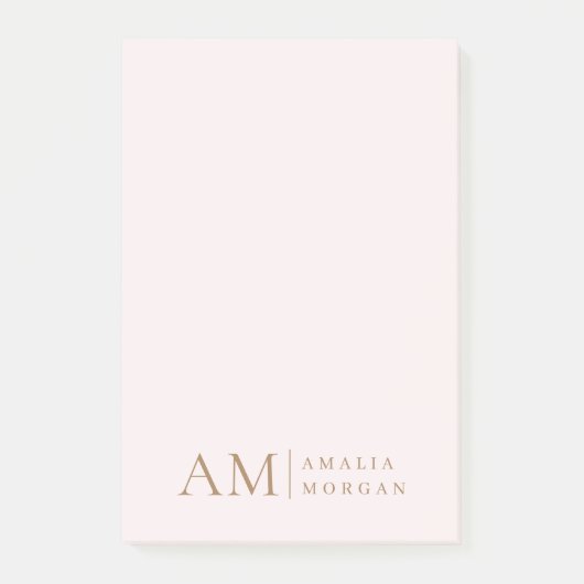 Minimal anfangs und Personalisiert Post-it Klebezettel (Vorderseite)