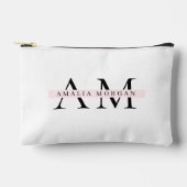 Minimal anfangs und Personalisiert Zubehörtasche (Vorderseite)