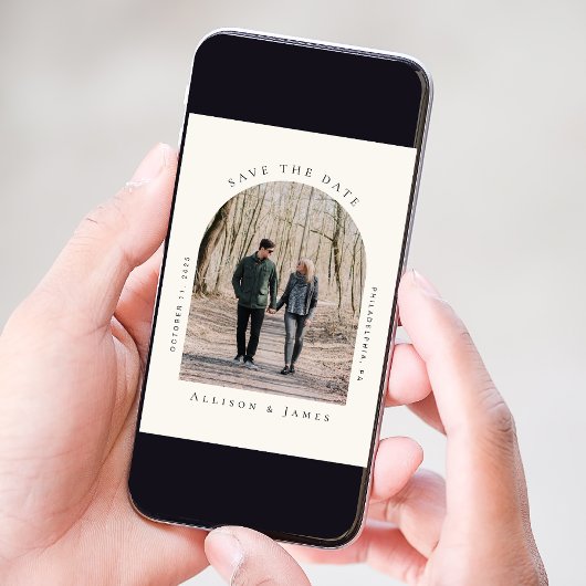 Minimal angeschraubtes Foto Save The Date