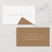 Minimal-Angle-Front und Solid-Back-Business des Mu Visitenkarte (Vorne/Hinten)