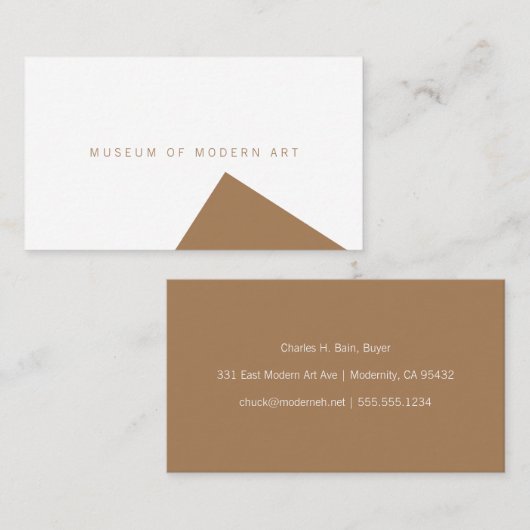 Minimal-Angle-Front und Solid-Back-Business des Mu Visitenkarte (Vorne/Hinten)