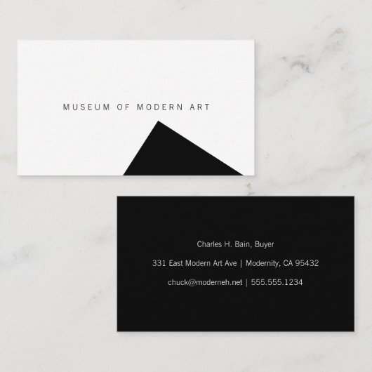 Minimal-Angle-Front und Solid-Back-Business des Mu Visitenkarte (Vorne/Hinten)