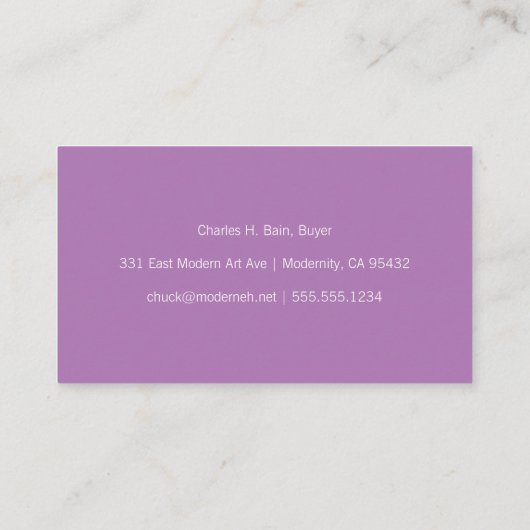 Minimal-Angle-Front und Solid-Back-Business des Mu Visitenkarte (Rückseite)