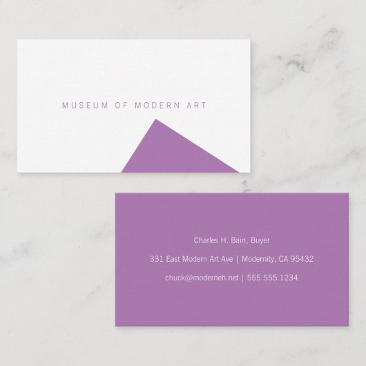 Minimal-Angle-Front und Solid-Back-Business des Mu Visitenkarte (Vorne/Hinten)