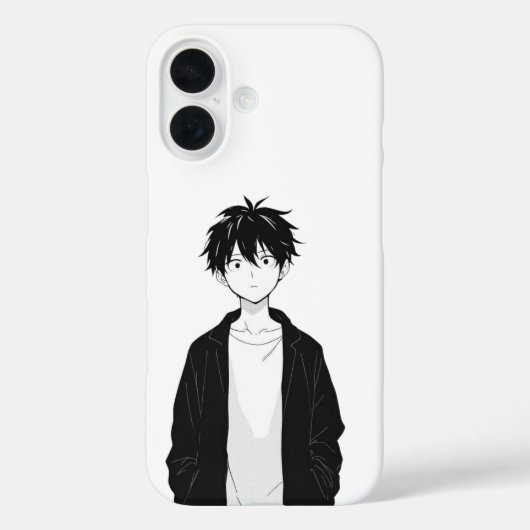 Minimal Anime Boy iPhone / iPad case (Rückseite)