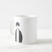 Minimal Anime Boy Mug Kaffeetasse (Vorderseite Links)