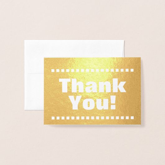 Minimal, anpassbar "Danke!" Karte (Vorderseite mit Umschlag)