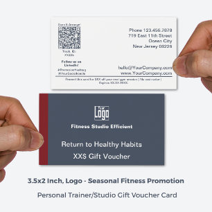 Minimal anpassbare Gym Promo Gutscheinkarte