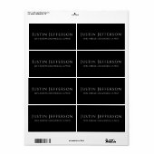 Minimal anspruchsvoll | Schwarze Rücksendeadresse (Vorne)