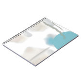 Minimal Aqua Blue Abstract Design Notizblock (Linke Seite)