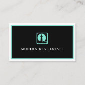 Minimal Aquamarines Leuchtturm Küste Anwesen  Visitenkarte (Vorderseite)