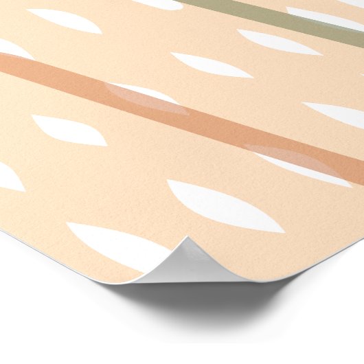 Minimal Arch Abstrakt Boho Earthy Tones Poster (Ecke)