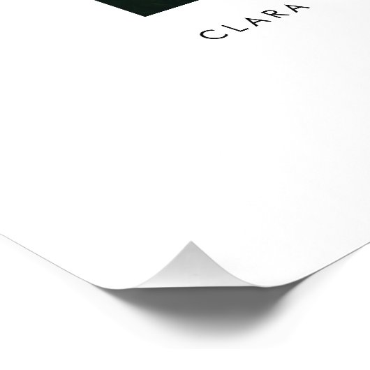 Minimal Arch Photo Custom Mr and Mrs Poster (Ecke)