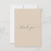 Minimal Arch Script Beerdigung Danke Karte (Rückseite)