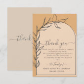 Minimal Arch Script Beerdigung Danke Karte (Vorne/Hinten)