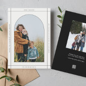 Minimal Arched Weihnachts-Foto Feiertagskarte