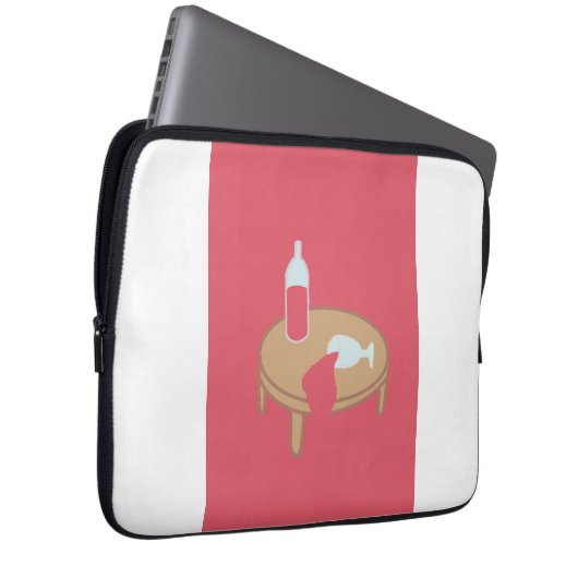 Minimal Art A Slip of Wine 30 cm Laptopschutzhülle (Vorne Rechts)