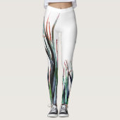 Minimal Art Blätter Leggings (Vorderseite)
