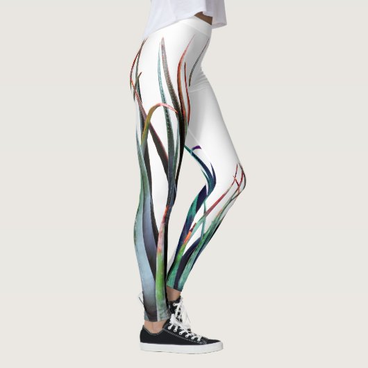 Minimal Art Blätter Leggings (Rechts)