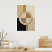 Minimal Art Deco Geometric Circle – Luxury Neutral Poster (Küche)