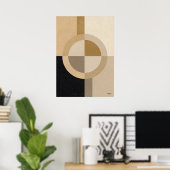 Minimal Art Deco Geometric Circle – Luxury Neutral Poster (Heimbüro)