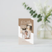 Minimal Artistic Handmade Pottery Photo Collage Visitenkarte (Stehend Vorderseite)