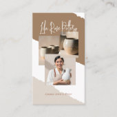 Minimal Artistic Handmade Pottery Photo Collage Visitenkarte (Vorderseite)