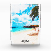 Minimal Aruba Karibik Urlaub Fotoblock (Vorderseite)
