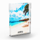 Minimal Aruba Karibik Urlaub Fotoblock (Links)
