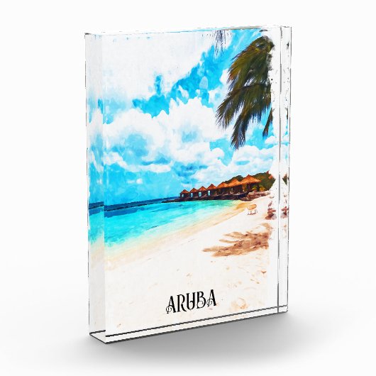 Minimal Aruba Karibik Urlaub Fotoblock (Links)