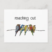 Minimal | Ausgehen | Vögel auf Draht Postkarte (Vorderseite)