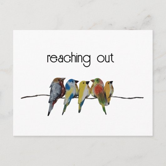 Minimal | Ausgehen | Vögel auf Draht Postkarte (Vorderseite)