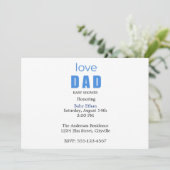 Minimal Baby boy Shower Invitation Ankündigung (Stehend Vorderseite)