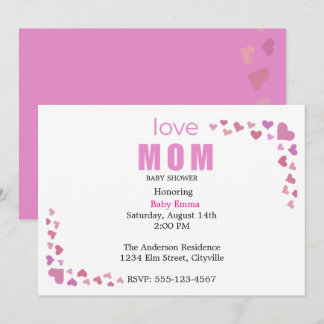 Minimal Baby girl Shower Invitation Ankündigung