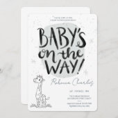 Minimal Baby Shower Einladung (Vorne/Hinten)