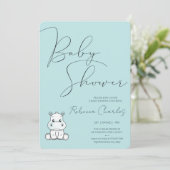 Minimal Baby Shower Einladung (Stehend Vorderseite)