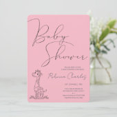 Minimal Baby Shower Einladung (Stehend Vorderseite)