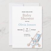Minimal Baby Shower Invitation,ditable Baby card Einladung (Vorderseite)