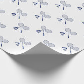 Minimal Badminton Rackets Shuttlecock Birdie Geschenkpapier (Ecke)