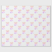 Minimal Badminton Rackets Shuttlecock Birdie Ombre Geschenkpapier (Flach)