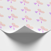 Minimal Badminton Rackets Shuttlecock Birdie Ombre Geschenkpapier (Ecke)