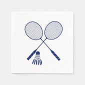 Minimal Badminton Rackets Shuttlecock Birdie Serviette (Vorderseite)