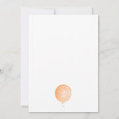 Minimal Balloon zweite Geburtstagseinladung Einladung (Rückseite)