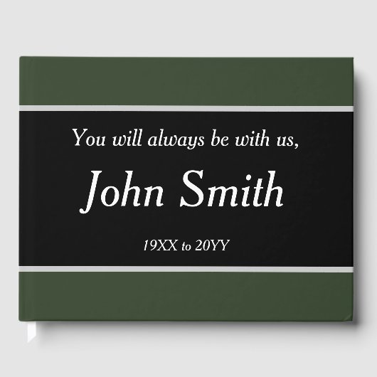 Minimal & Basic Beerdigung/Memorial Gästebuch (Vorderseite)