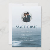 Minimal Beach Wedding Foto Save the Date (Vorderseite)