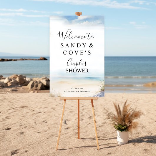 Minimal Beach Welcome Sign Poster