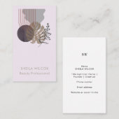 Minimal Beauty Business Card | Abstract Botanical  Visitenkarte (Vorne/Hinten)